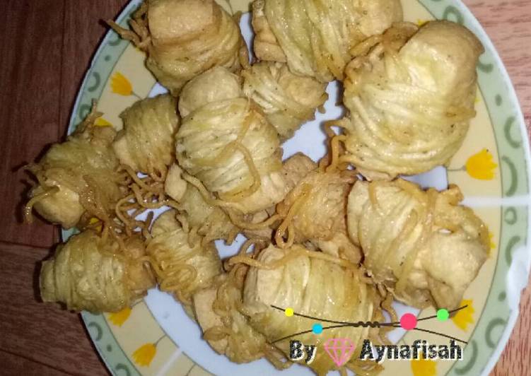 resep lengkap untuk Cemilan Tahu Gulung Bakmi Kuning / Jajanan Bikin Nagih