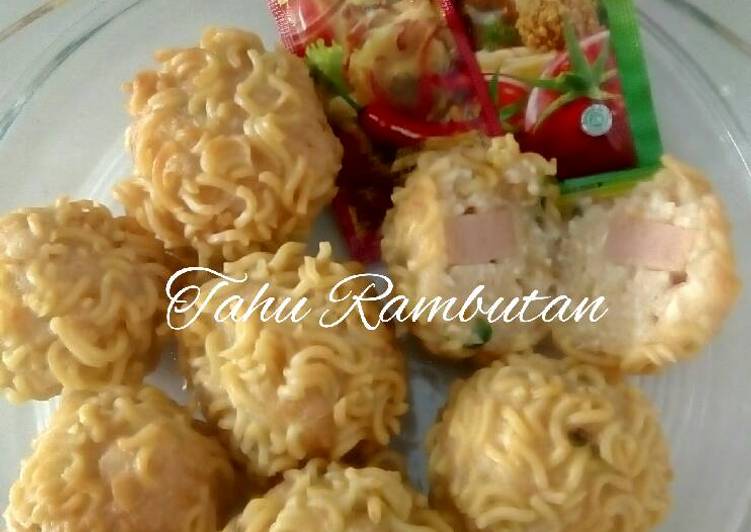 bahan dan cara membuat Tahu Rambutan