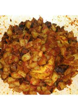Sambalado terasi kentang mix ati + tahu