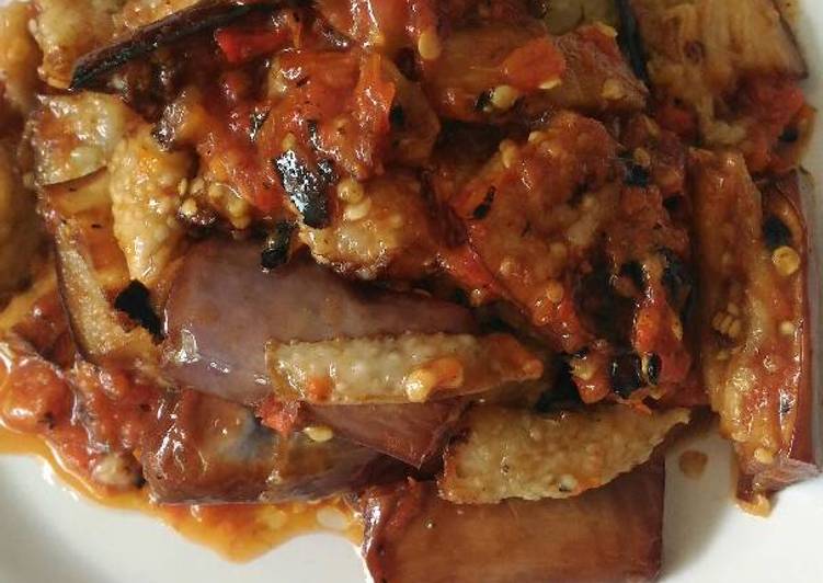 gambar untuk resep makanan Terong Penyet Sambal Tomat Panggang