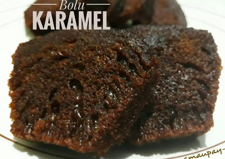 resep makanan Bolu Karamel (Sarang Semut) kukus #pr_kuetradisionalberserat