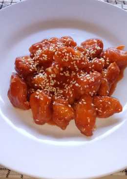 Ayam chrispy saus asam manis