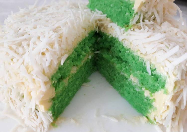 resep masakan Bolu Pandan Ekonomis Lembut