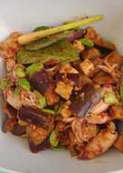 Cumi asin masak terong