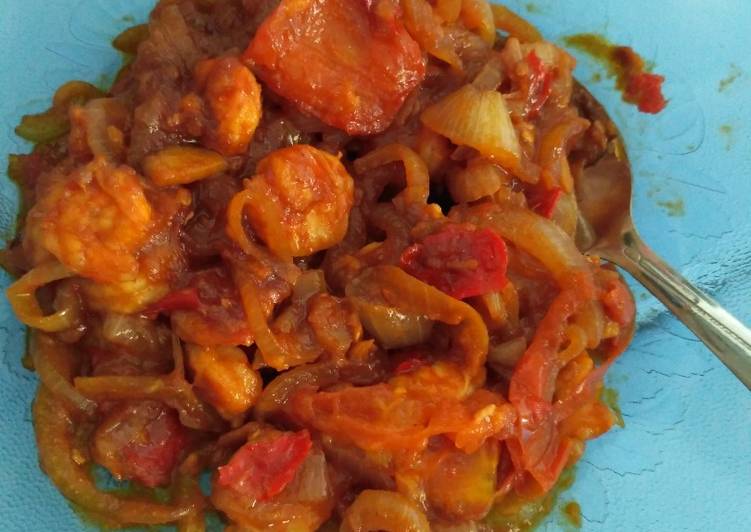 gambar untuk resep makanan Udang saus padang sederhana sedap