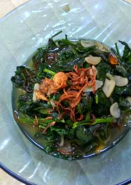 Tumis kangkung kaldu ayam