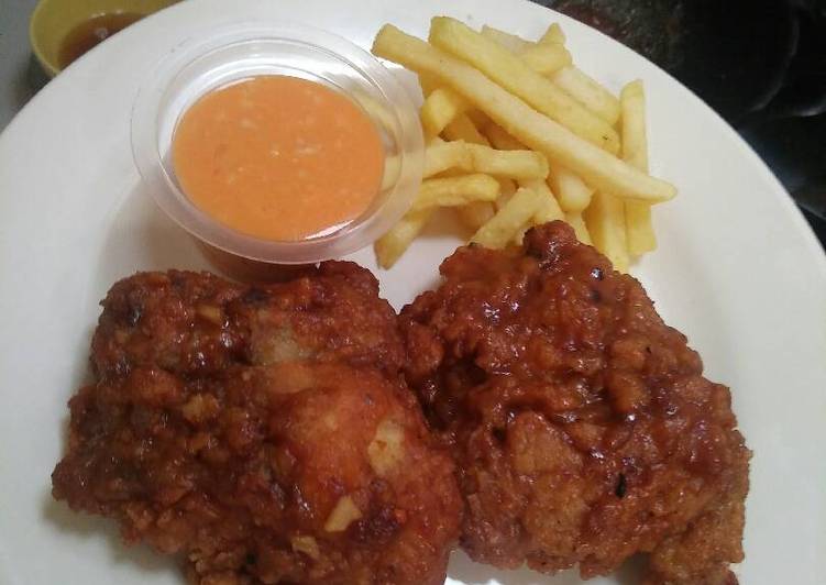 bahan dan cara membuat Ayam Richeese (chicken fire wings)