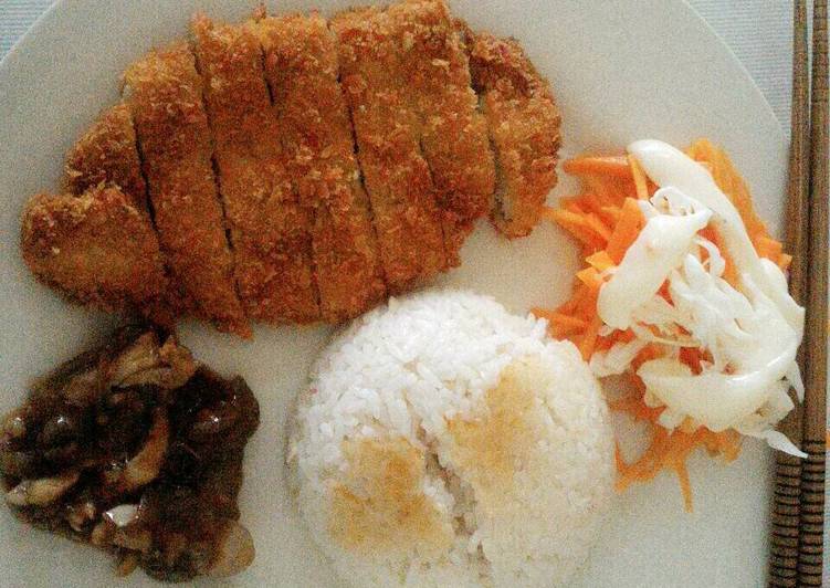 resep makanan Chicken katsu dan salat