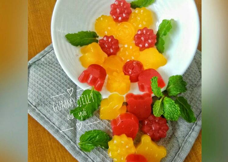 resep masakan Gummy jelly (homemade yupi) permen jelly