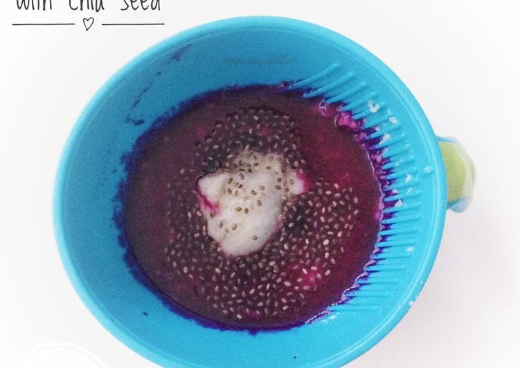 resep lengkap untuk Snack mpasi 7m+ Oat red dragon with chia seed