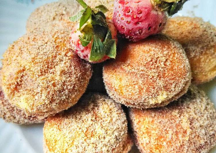 resep lengkap untuk Donat Mungil with cinnamon flavors