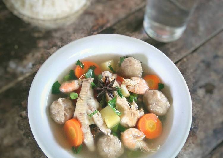 resep Soup Ceker Bakso Udang (pr_recookmasakanberkuah)