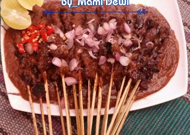 resep makanan Sate Sapi Bumbu Kacang #KitaBerbagi