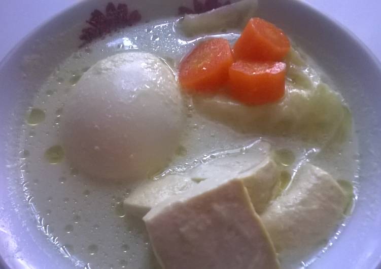 resep Sayur tahu telor kuah santan