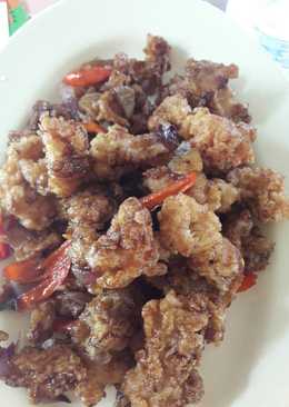 Cumi crispy saus tiram