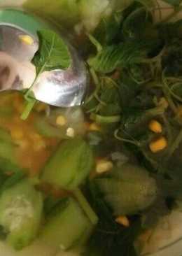Bening oyong bayam with jagung