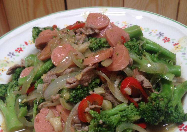 resep makanan Cah daging brokoli saus tiram