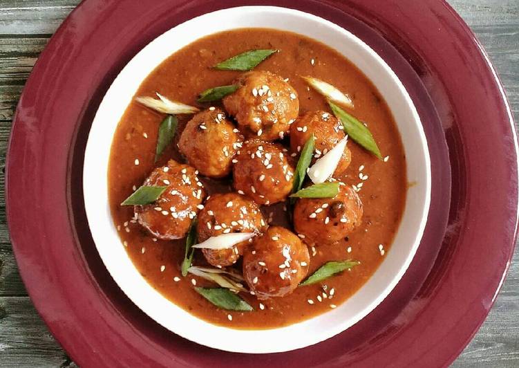 resep Sweet & sour chicken meatballs bola2 daging ayam asam manis