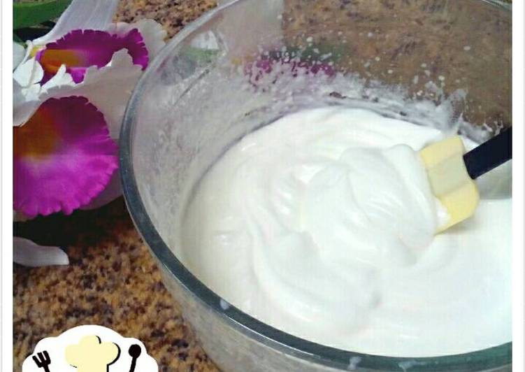 resep masakan Homemade Whipped Cream *2 bahan*