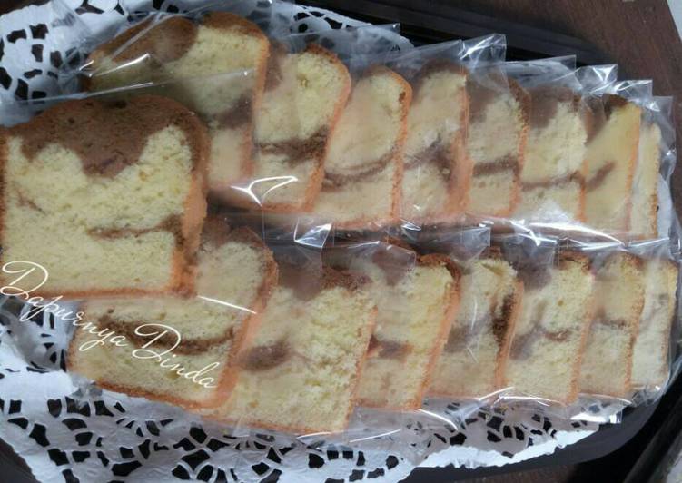 resep makanan BOLU Cebong Motif Marmer