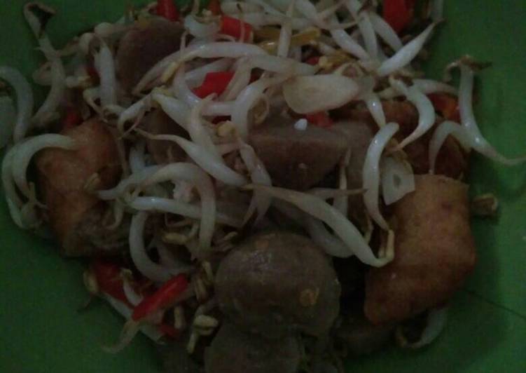 resep makanan Tumis tauge, bakso, tahu buat promil simple sehat