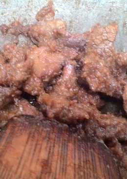 Tumis daging bumbu manis (no kecap/msg)