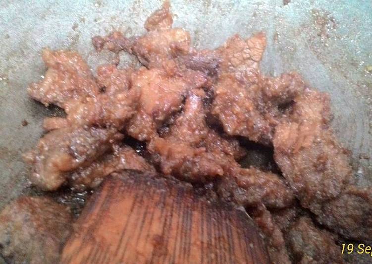 Resep Tumis daging bumbu manis (no kecap/msg) By mamake