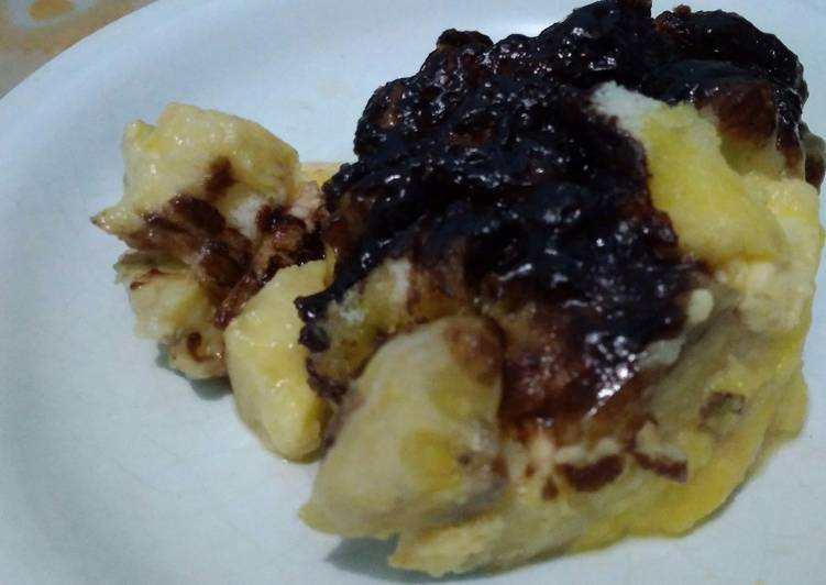 resep makanan Steamed choco-banana bread puding (MPASI 12m+)