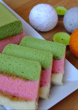 Bolu Kukus Putih Telur Rainbow