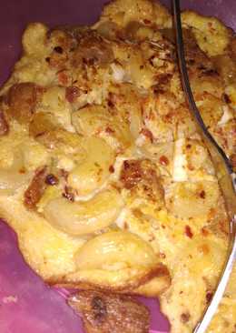 Omlete makaroni sawi putih dengan boncabe level 10