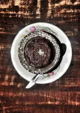 Chocolate cake in jar