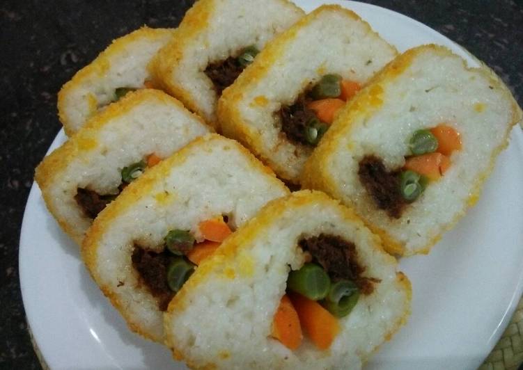 gambar untuk cara membuat Nasi gulung (gimbap kw)