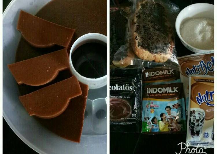 cara membuat Puding Brownie chocolatos