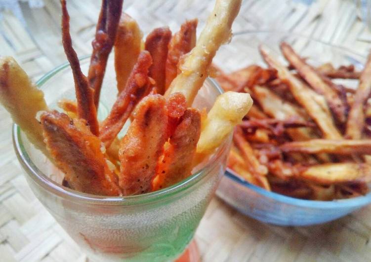 gambar untuk resep makanan Sweet potato stick aka stik ubi goreng