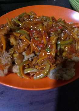 Ayam goreng tepung saus asam manis