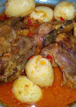 Gulai rempelo ati telur puyuh