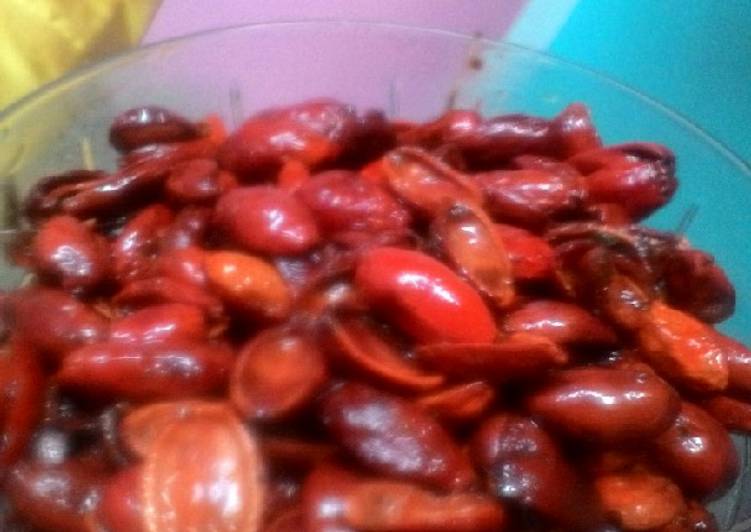 resep lengkap untuk Kulit tangkil kriuk pedas manis