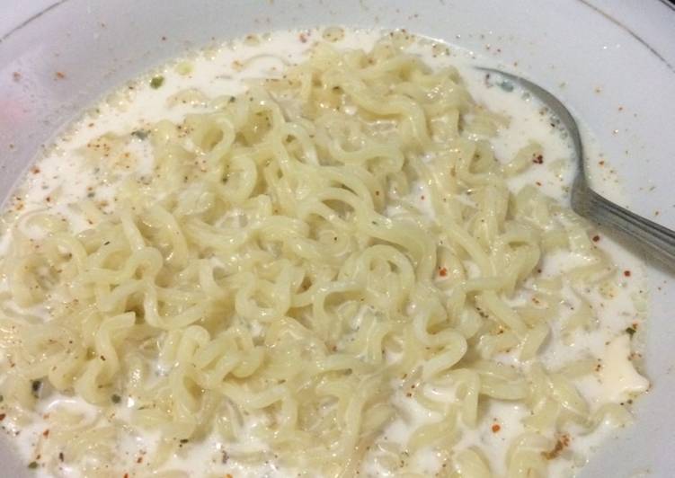 cara membuat Indomie kuah susu