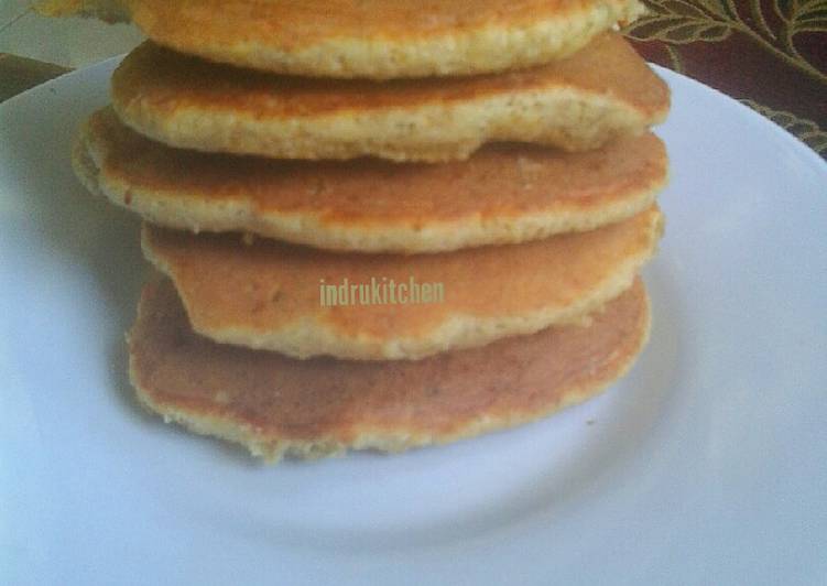 cara membuat Pancake oat keju pisang