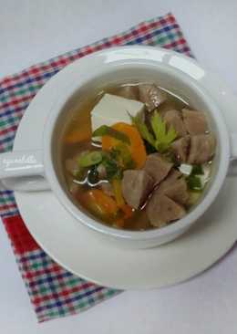 Sop bakso tahu wortel