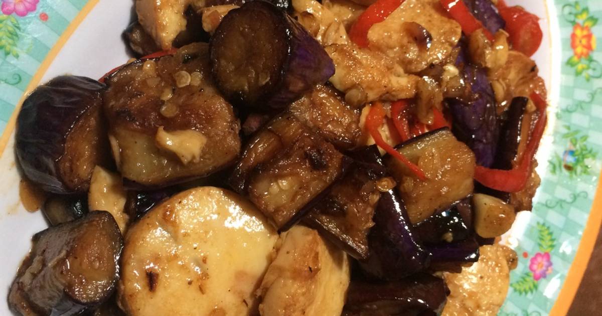  Resep Tumis terong tofu saus tiram oleh Selly Mutiara 