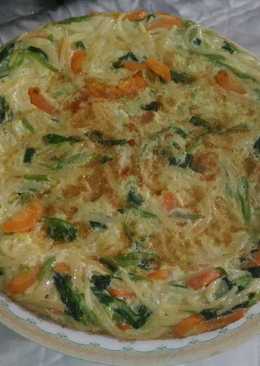 Omlete/pizza mie spageti sayur