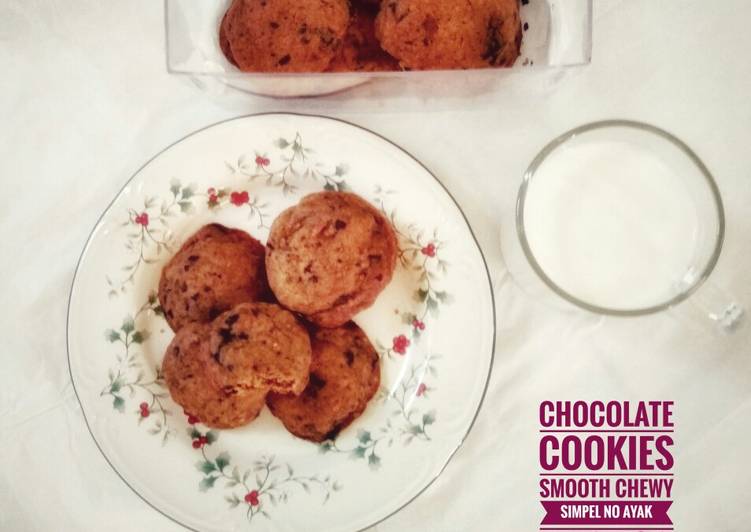cara membuat Chocolate Cookies Smooth & Chewy Simpel No Ayak #kamismanis