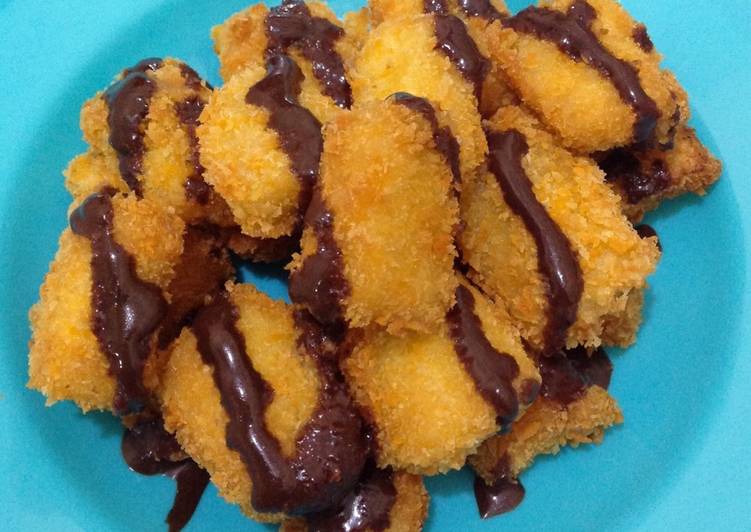 resep makanan Pisgor Tepung Panir w/ Saus Coklat Homemade