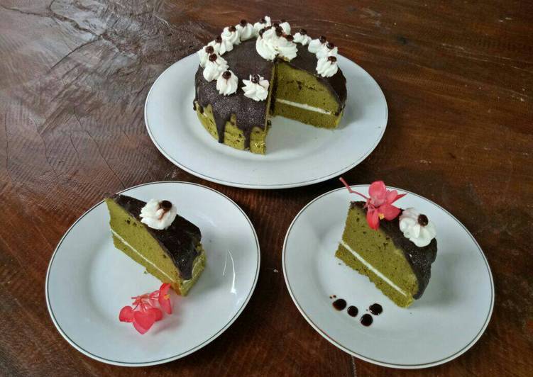 gambar untuk cara membuat ??Greentea cake kukus ??