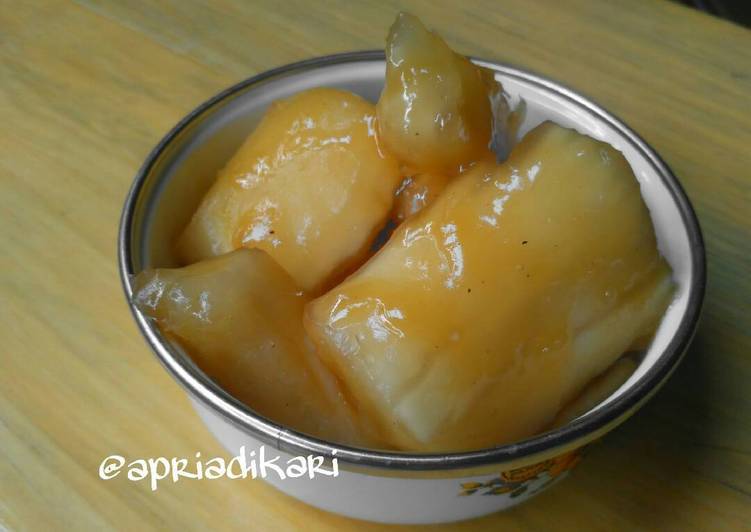 resep Singkong rebus gula merah