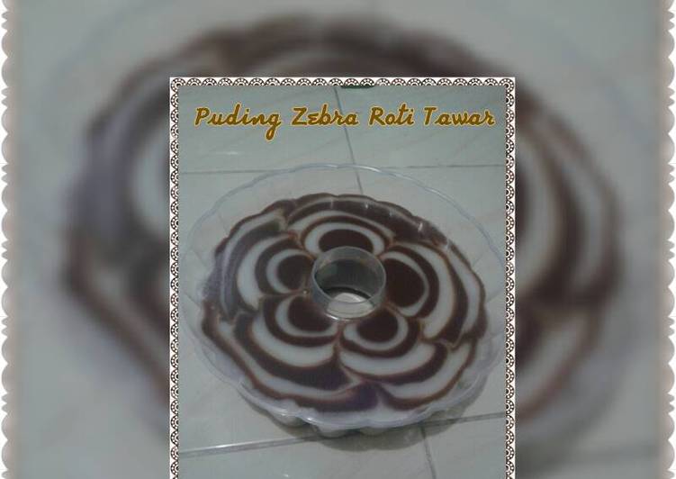 resep lengkap untuk Puding Zebra Roti Tawar