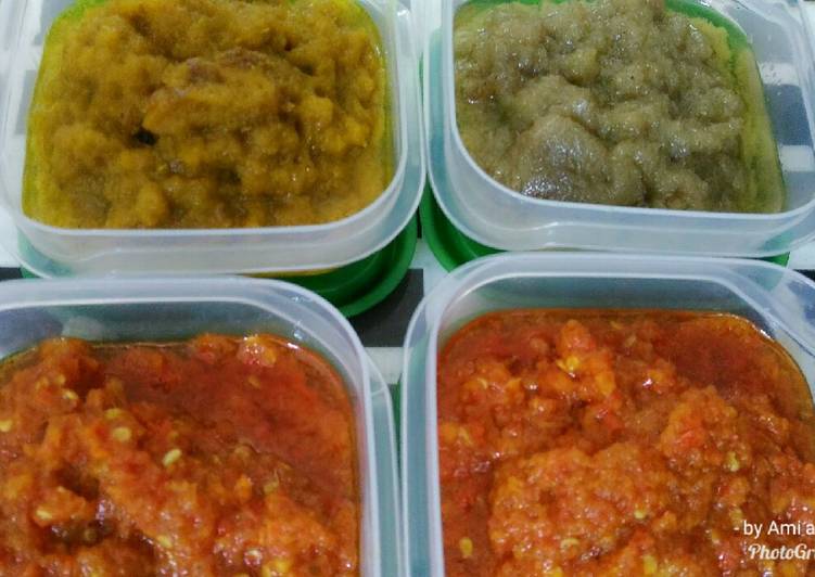 Bumbu dasar PUTIH, KUNING DAN MERAH.