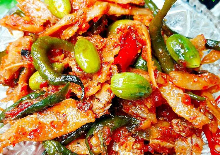 bahan dan cara membuat Sambal teri pete ekstra pedas mantap