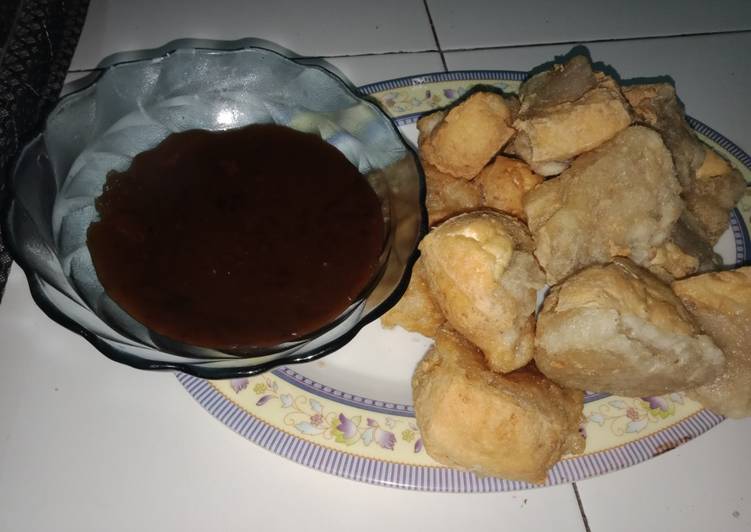 resep makanan Tahu aci sambal petis